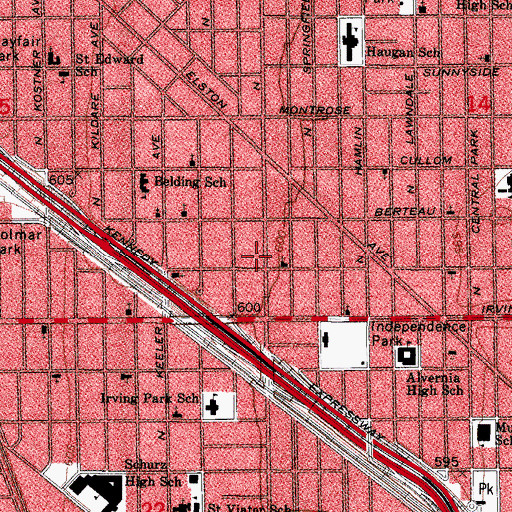 Topographic Map of Armitage Baptist Church, IL