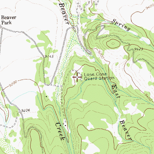 Topographic Map of Lone Cone Gauard Station, CO