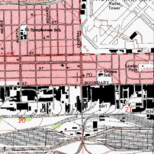 Topographic Map of Baptist Revival Center, IL
