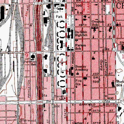 Topographic Map of Berean Baptist Church, IL