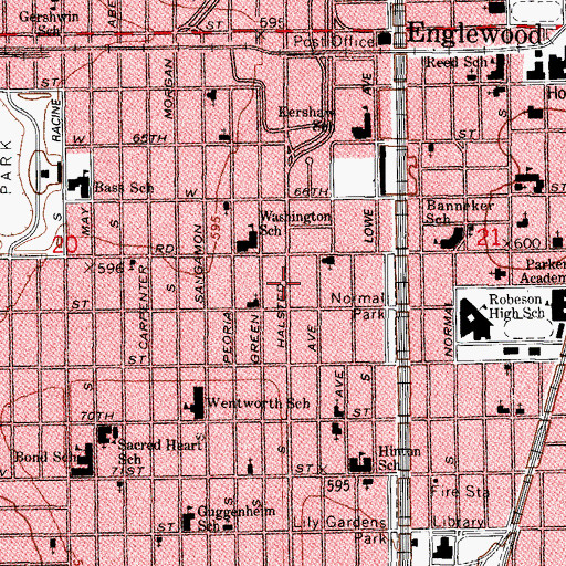 Topographic Map of Blooming Rose Deliverance Church, IL