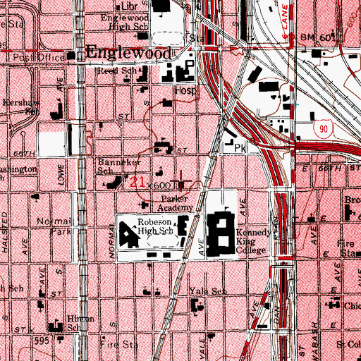 Topographic Map of Canaan Baptist Church, IL