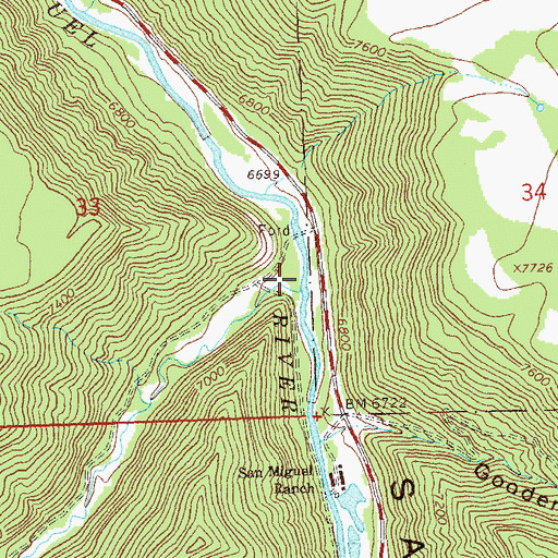 Topographic Map of Beaver Canyon, CO