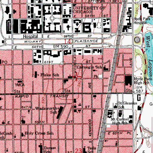 Topographic Map of Christ Way Baptist Church, IL