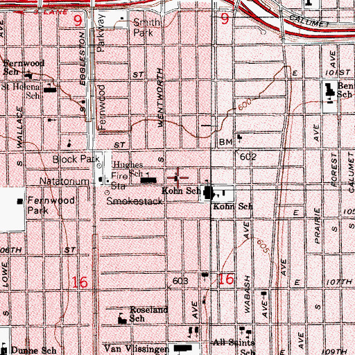 Topographic Map of Christian Missionary Baptist Church, IL