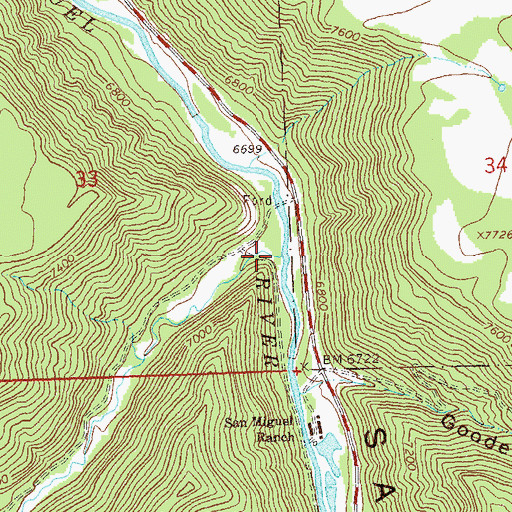 Topographic Map of Beaver Creek, CO