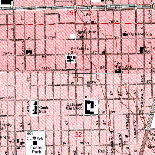 Topographic Map of Damascus Baptist Church, IL
