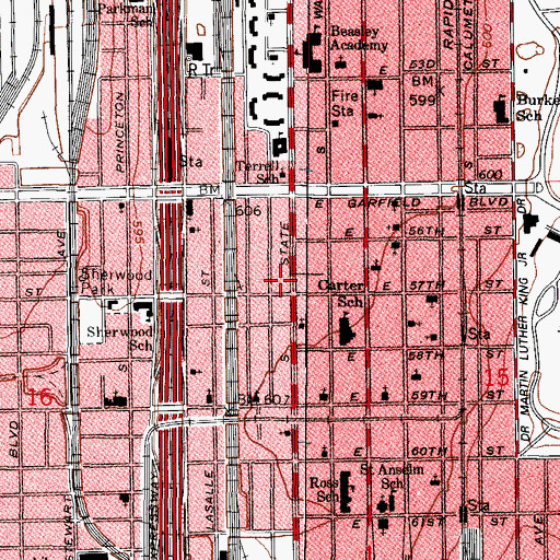Topographic Map of El-Bethel Baptist Church, IL