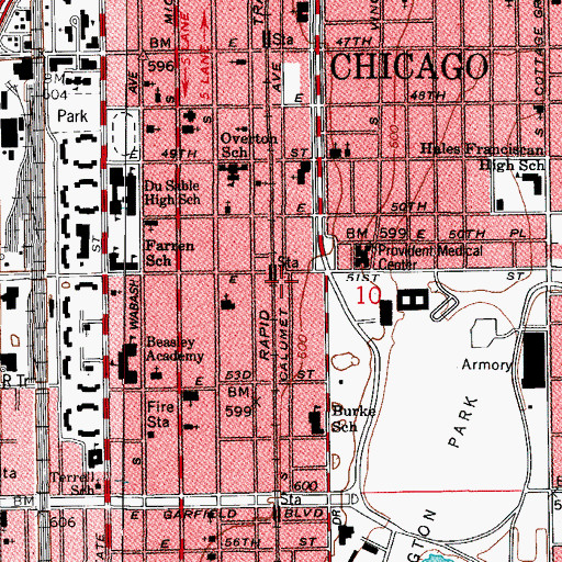 Topographic Map of Evangelical Missionary Baptist Church, IL