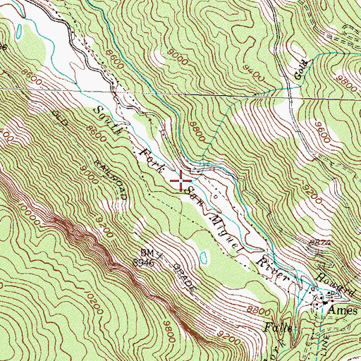 Topographic Map of Gold Creek, CO