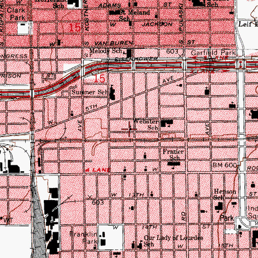 Topographic Map of First Corinthians Missionary Baptist Church, IL