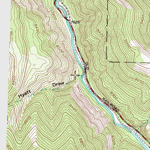 Topographic Map of Hyatt Draw, CO