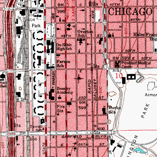 Topographic Map of First Unity Baptist Church, IL