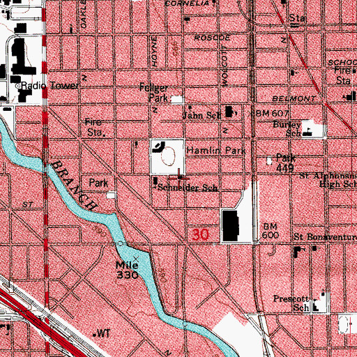 Topographic Map of Galilee Baptist Church, IL