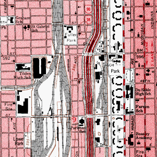 Topographic Map of Greater Lily Baptist Church, IL
