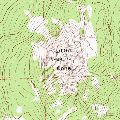 Topographic Map of Little Cone, CO