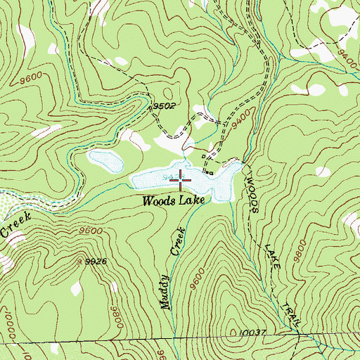Topographic Map of Woods Lake, CO