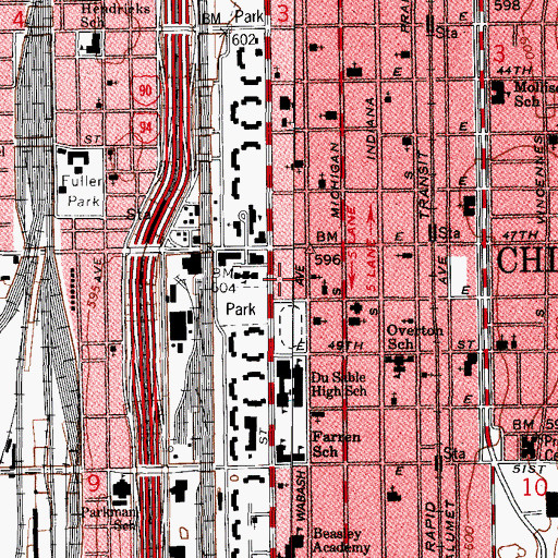 Topographic Map of Greater Peter Rock Missionary Baptist Church, IL