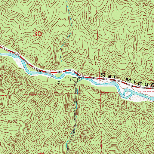 Topographic Map of Specie Creek, CO