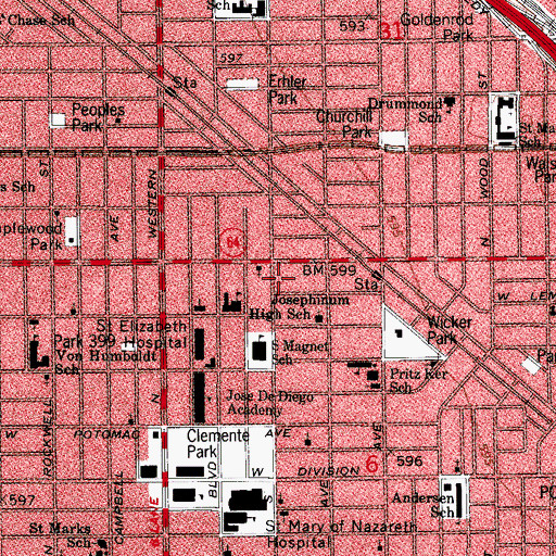 Topographic Map of Hopeful Primitive Baptist Church, IL