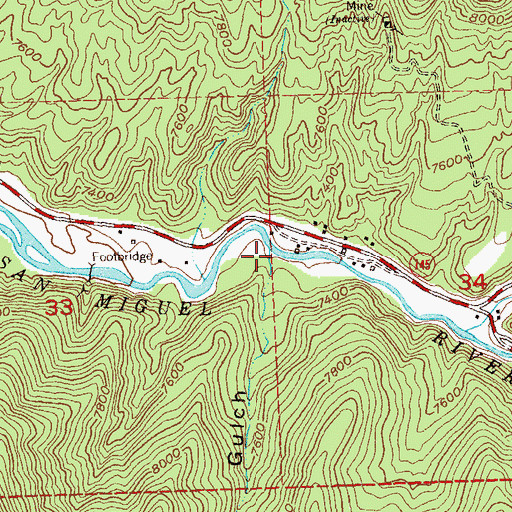 Topographic Map of Slaughterhouse Gulch, CO