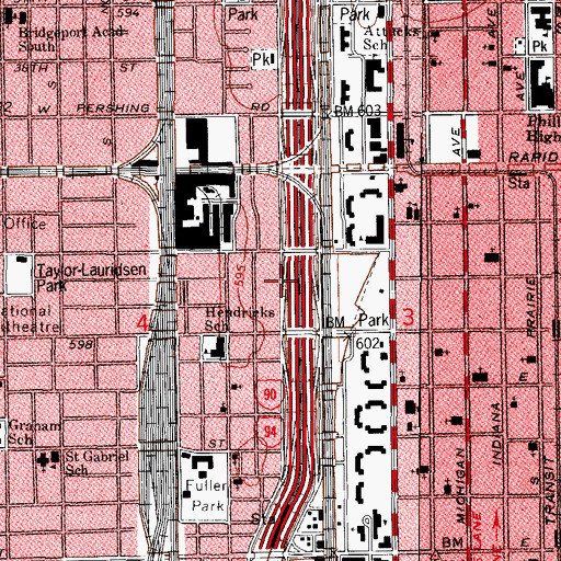 Topographic Map of Jerusalem Baptist Church, IL