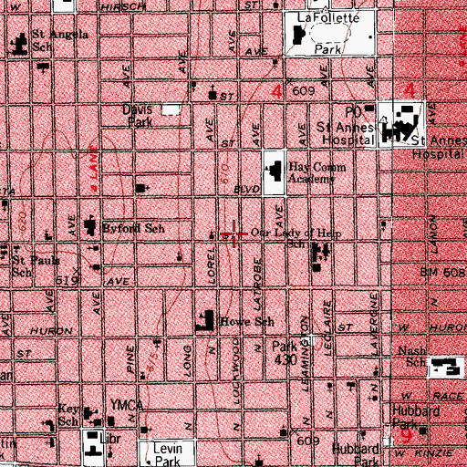 Topographic Map of Jordan Temple Baptist Church, IL