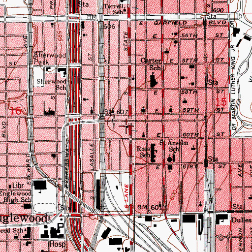 Topographic Map of Joy of Fellowship Baptist Church, IL