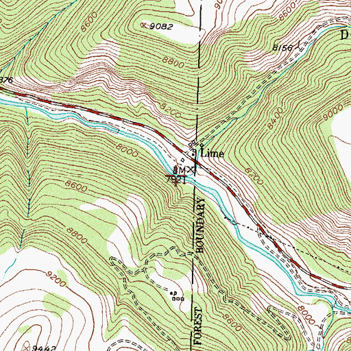 Topographic Map of Deep Creek, CO