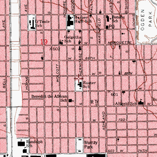 Topographic Map of Living Hope Missionary Baptist Church, IL