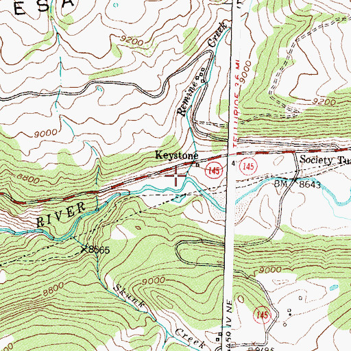 Topographic Map of Remine Creek, CO