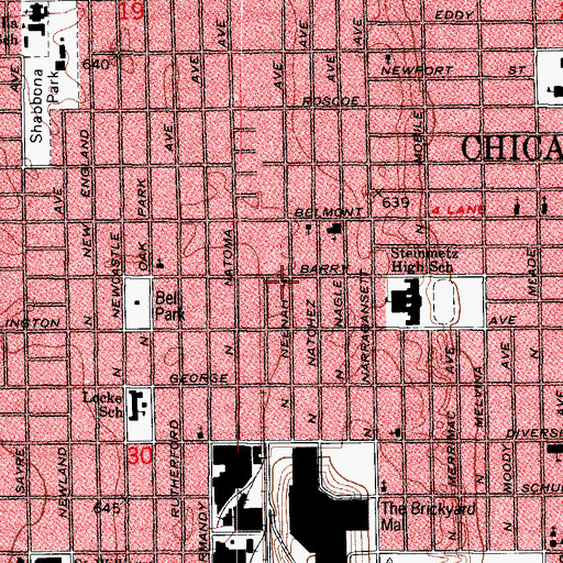 Topographic Map of Mont Clare Gospel Church, IL