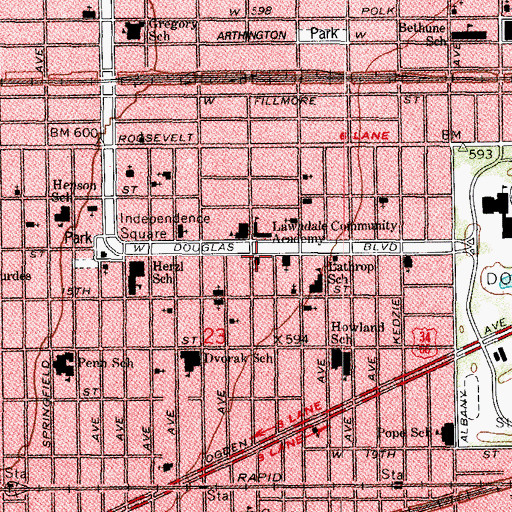 Topographic Map of Mount Hebron Baptist Church, IL
