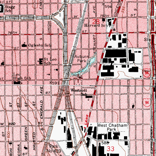 Topographic Map of Mount Hermon Missionary Baptist Church, IL