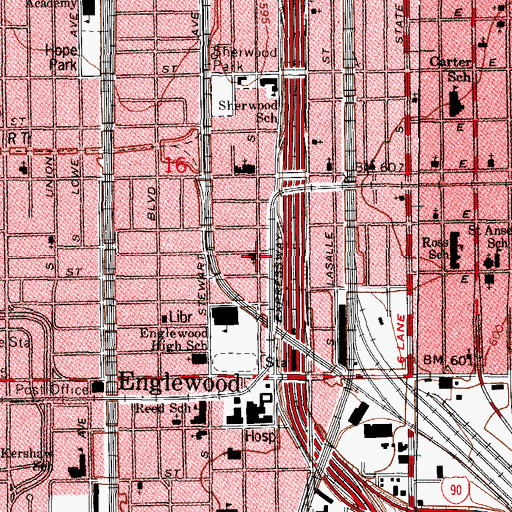 Topographic Map of Mount Hope Baptist Church, IL