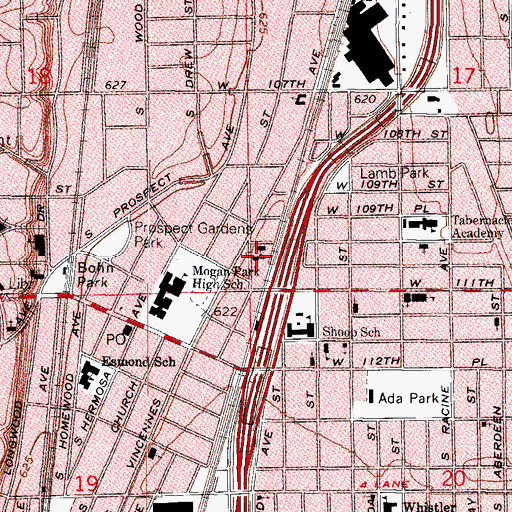 Topographic Map of New Hope Baptist Church, IL