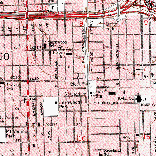 Topographic Map of New Macedonia Baptist Church, IL