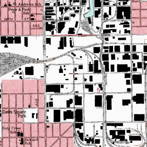 Topographic Map of Packingtown, IL