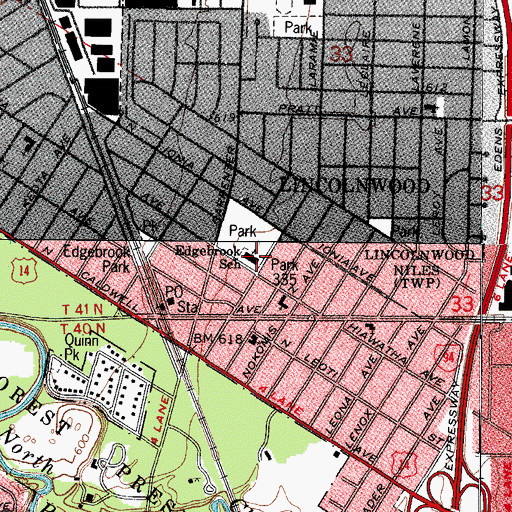 Topographic Map of Park 335, IL