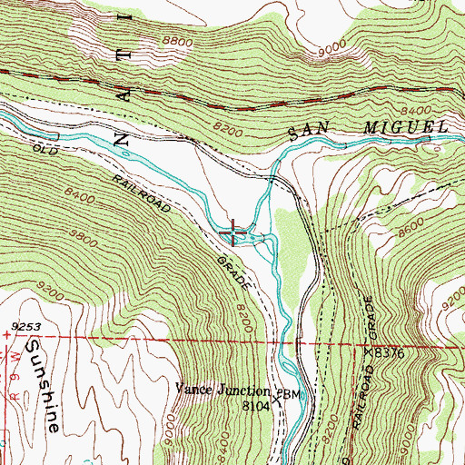 Topographic Map of South Fork San Miguel River, CO