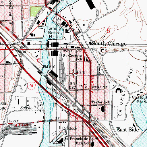 Topographic Map of Pietrowski Playground Park, IL