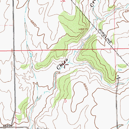 Topographic Map of Wilson Draw, CO