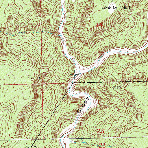 Topographic Map of Dove Creek, CO
