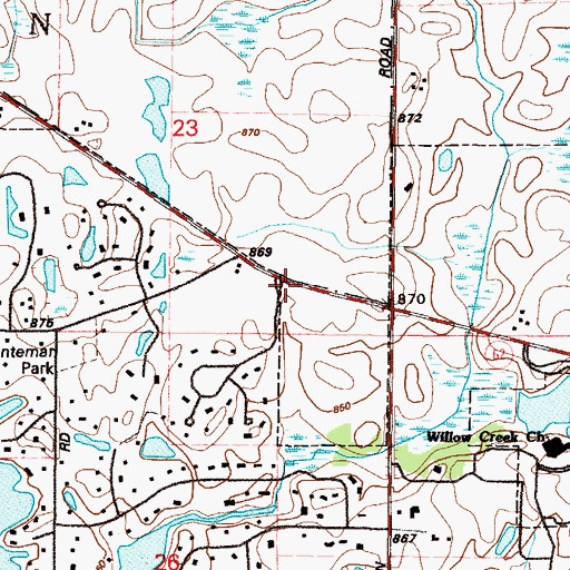 Topographic Map of School Number 9 (historical), IL