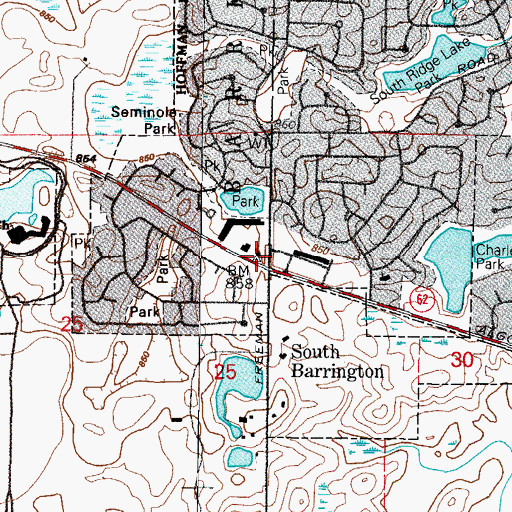 Topographic Map of School Number 10 (historical), IL