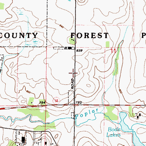 Topographic Map of School Number 22 (historical), IL