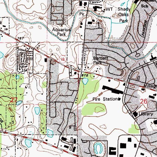 Topographic Map of School Number 44 (historical), IL