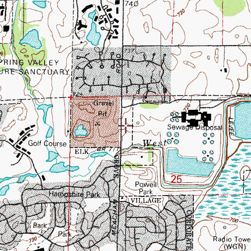 Topographic Map of School Number 53 (historical), IL