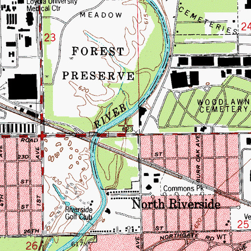 Topographic Map of Schuths Grove, IL