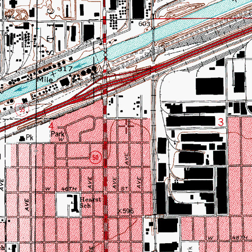Topographic Map of Sleepy Hollow, IL